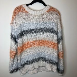 Striped Long Sleeve Knit Sweater